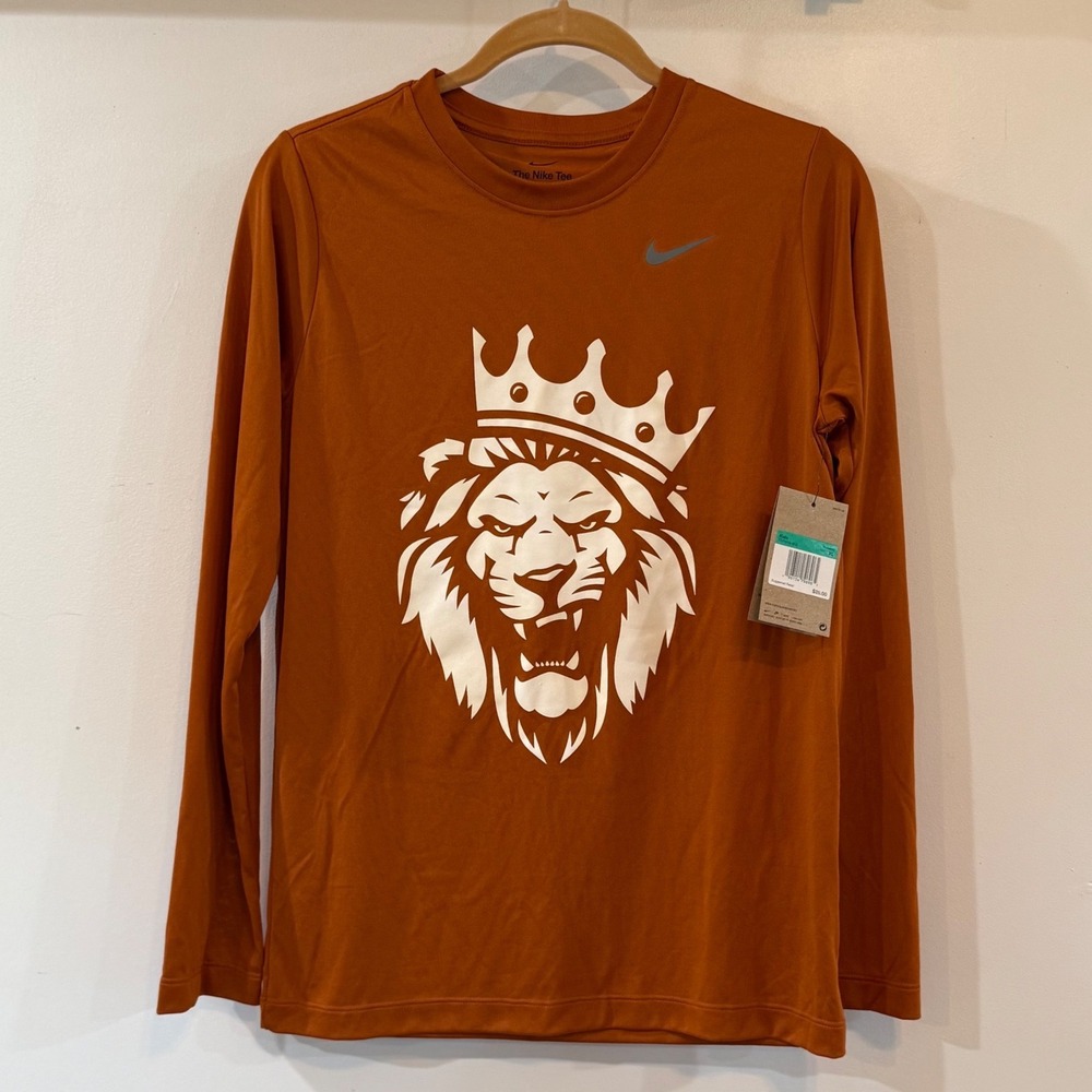 Nike Dri-FIT Long Sleeve Shirt Orange Lion King Graphic XL Athletic Streetwear - Picture 2 of 8